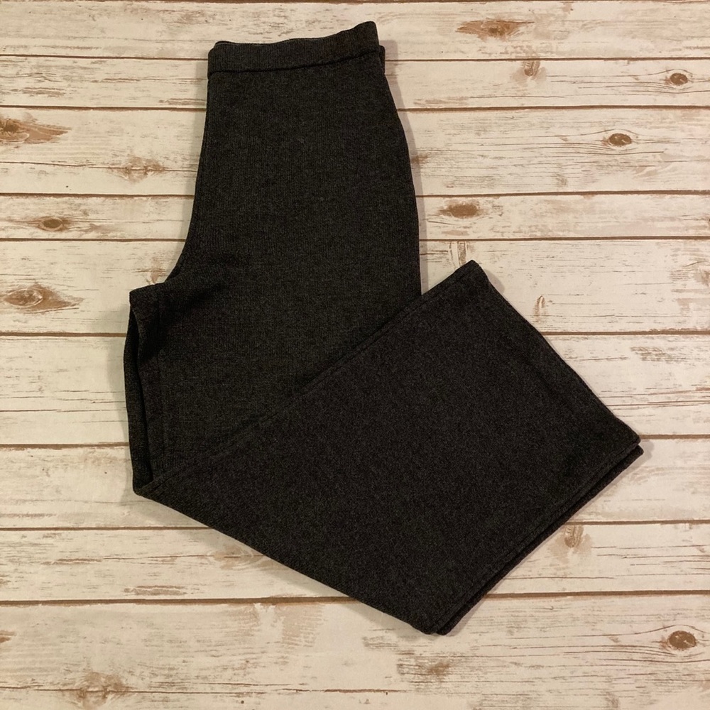 St. John Basics Charcoal Gray Knit Slacks Size 10